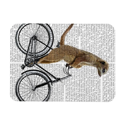 Meerkat op fiets magneet (Horizontaal)