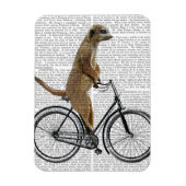 Meerkat op fiets magneet (Verticaal)