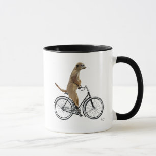 Meerkat op fiets mok