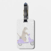 Meerkat op Lila bromfietsen Bagagelabel (Achterkant verticaal)