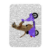 Meerkat op Lila bromfietsen Magneet (Verticaal)