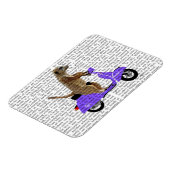 Meerkat op Lila bromfietsen Magneet (Linkerzijde)