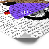 Meerkat op Lila bromfietsen Poster (Hoek)