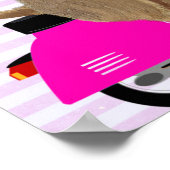 Meerkat op roze brommer poster (Hoek)