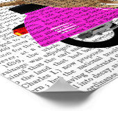 Meerkat op roze brommer poster (Hoek)
