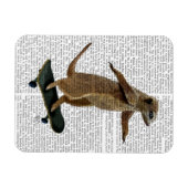 Meerkat op skateboard 2 magneet (Horizontaal)