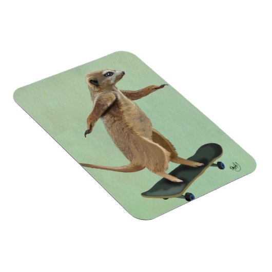 Meerkat op skateboard 3 magneet (Rechterzijde)