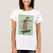 Meerkat op skateboard 3 t-shirt (Voorkant)