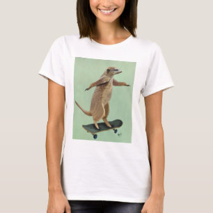 Meerkat op skateboard 3 t-shirt