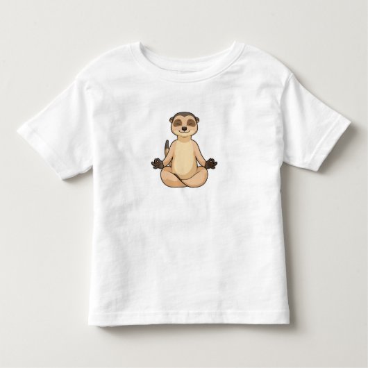 Meerkat op Yoga Meditation Kinder Shirts (Voorkant)