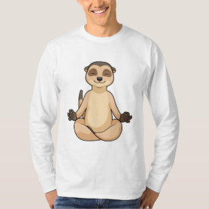 Meerkat op Yoga Meditation T-shirt