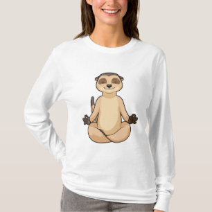 Meerkat op Yoga Meditation T-shirt
