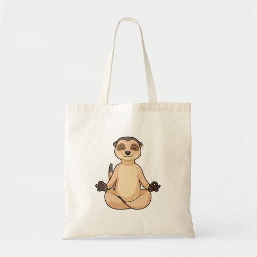 Meerkat op Yoga Meditation Tote Bag (Voorkant)