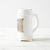 Meerkat over Attentie Beer Stein Bierpul (Voorkant rechts)