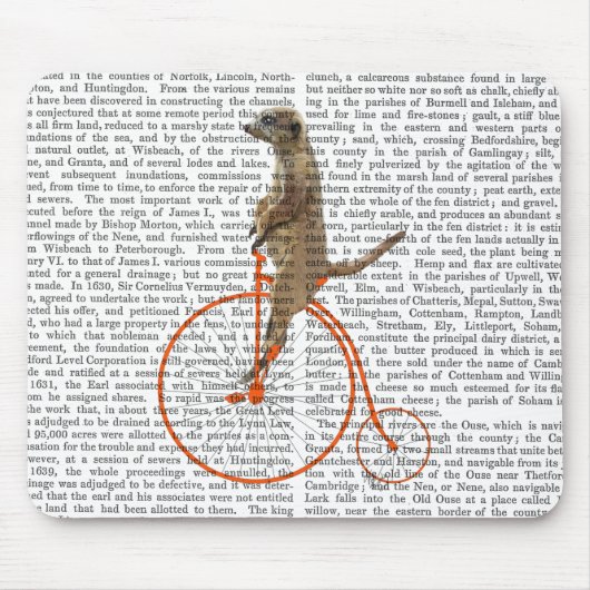 Meerkat over Oranje Penny Farthing Muismat (Voorkant)