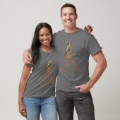 Meerkat over Oranje Penny Farthing T-shirt (Unisex)