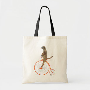 Meerkat over Oranje Penny Farthing Tote Bag