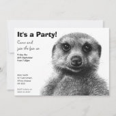 Meerkat Party Invitation Kaart (Voorkant)