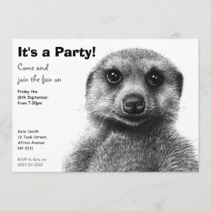 Meerkat Party Invitation Kaart
