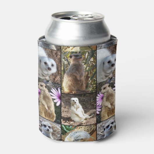 Meerkat Photo Collage Blikjeskoeler (Blikje Voorkant)