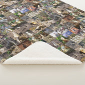 Meerkat Photo Collage Sherpa Deken (3/4)