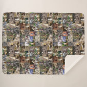 Meerkat Photo Collage Sherpa Deken (Voorkant (horizontaal))