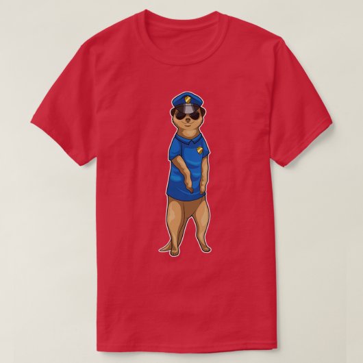Meerkat Police Cop Sunbribribril T-shirt (Design voorkant)