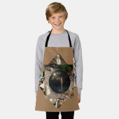 Meerkat Polygon, Kinder Full Print Schort (Gedragen)