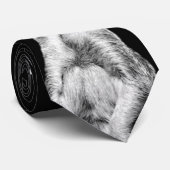 Meerkat Portret op zwart Stropdas (Opgerold)