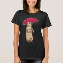 Meerkat Rain Umbrella T-shirt