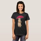 Meerkat Rain Umbrella T-shirt (Voorkant volledig)