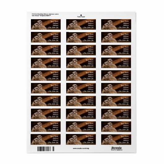 Meerkat Return Address Sticker (Full Sheet)