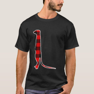 Meerkat Rode Buffalo Plaid Mierkat Bijpassende Pj  T-shirt