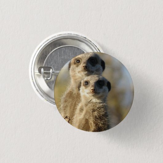 Meerkat Ronde Button 3,2 Cm (Voorkant /achterkant)