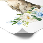 Meerkat, Safari, Oerwoud, Blue Flowers, Boy Nurser Poster (Hoek)