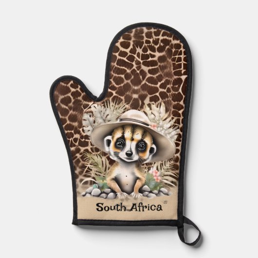 Meerkat safari oerwoud dierentuin dierenaandenken  ovenwant (Voorkant)