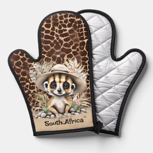 Meerkat safari oerwoud dierentuin dierenaandenken  ovenwant (Voorkant / Achterkant)