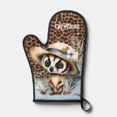 Meerkat safari oerwoud dierentuin dierenhuidsprint ovenwant (Voorkant)