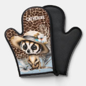 Meerkat safari oerwoud dierentuin dierenhuidsprint ovenwant (Voorkant / Achterkant)