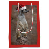 Meerkat Santa Claus Medium Cadeauzakje (Achterkant)