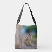 Meerkat Sat on Tree Crossbody Tas (Voorkant)