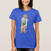 Meerkat Scheikunde Docent Testbuis T-shirt (Voorkant)