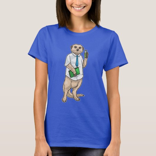 Meerkat Scheikunde Docent Testbuis T-shirt (Voorkant)