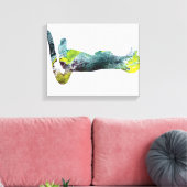 Meerkat silhouette canvas afdruk (Insitu (Woonkamer))