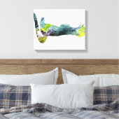 Meerkat silhouette canvas afdruk (Insitu (Slaapkamer))