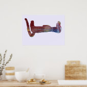 Meerkat silhouette poster (Keuken)