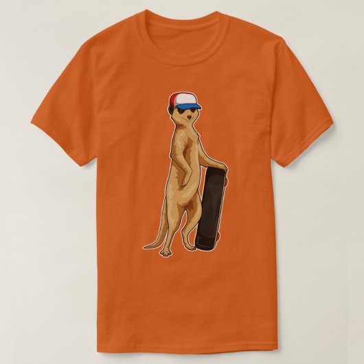 Meerkat Skateboard Sport T-shirt (Design voorkant)