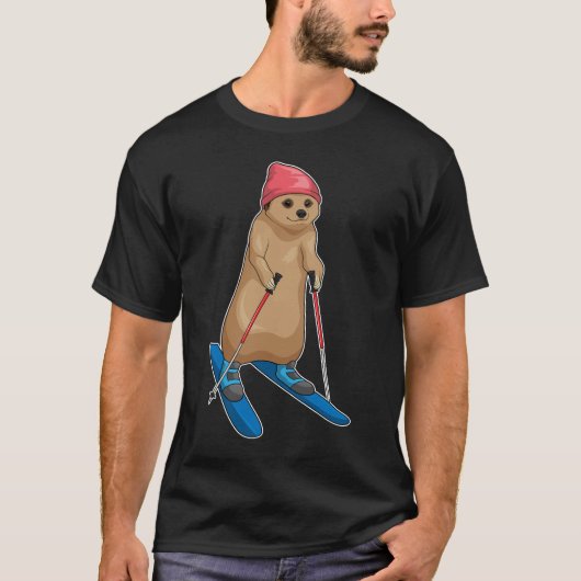 Meerkat Skier Ski T-shirt (Voorkant)