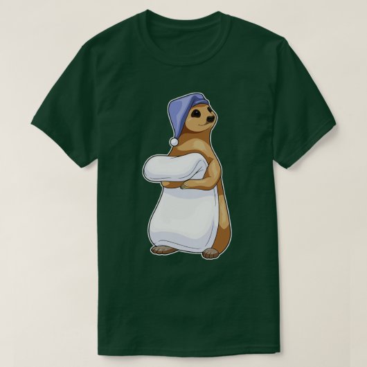 Meerkat Sleeping Nightcap T-shirt (Design voorkant)
