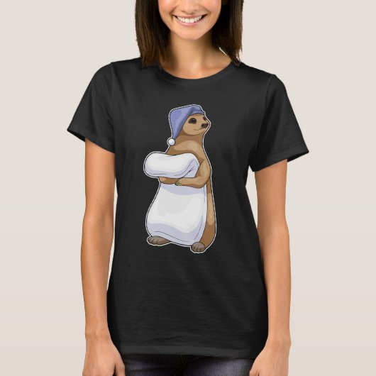 Meerkat Sleeping Nightcap T-shirt (Voorkant)
